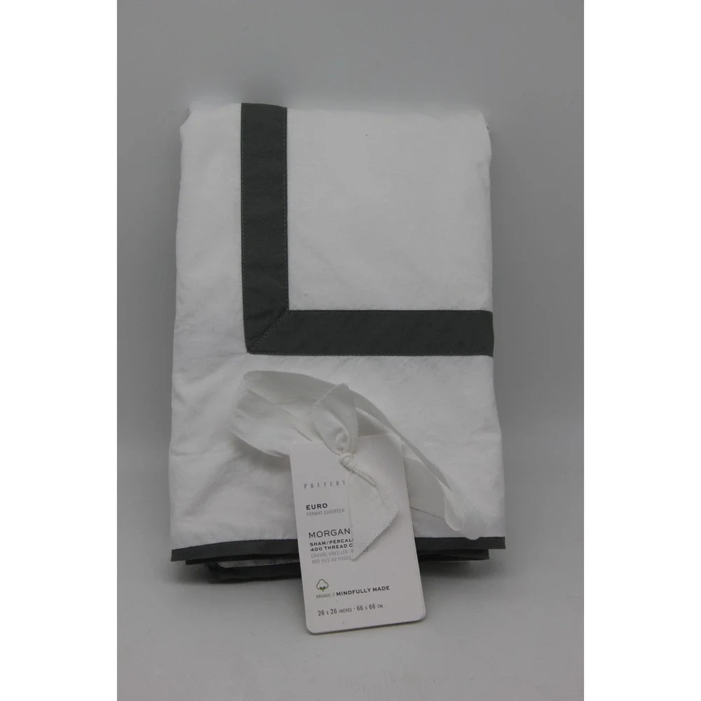 Pottery Barn Morgan White & Gray Euro 26